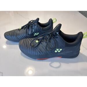 Yonex‎ Power Cushion Sonicage 3 Men's Tennis Shoe (Black/Lime) Size 9.5